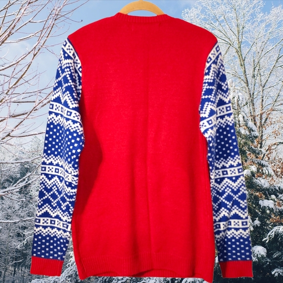 Unisex Reindeer Deer Beer Holder Sweater Not So Ugly Christmas Sweater - Picture 7 of 8